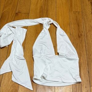 SHEIN White Halter Tank Top